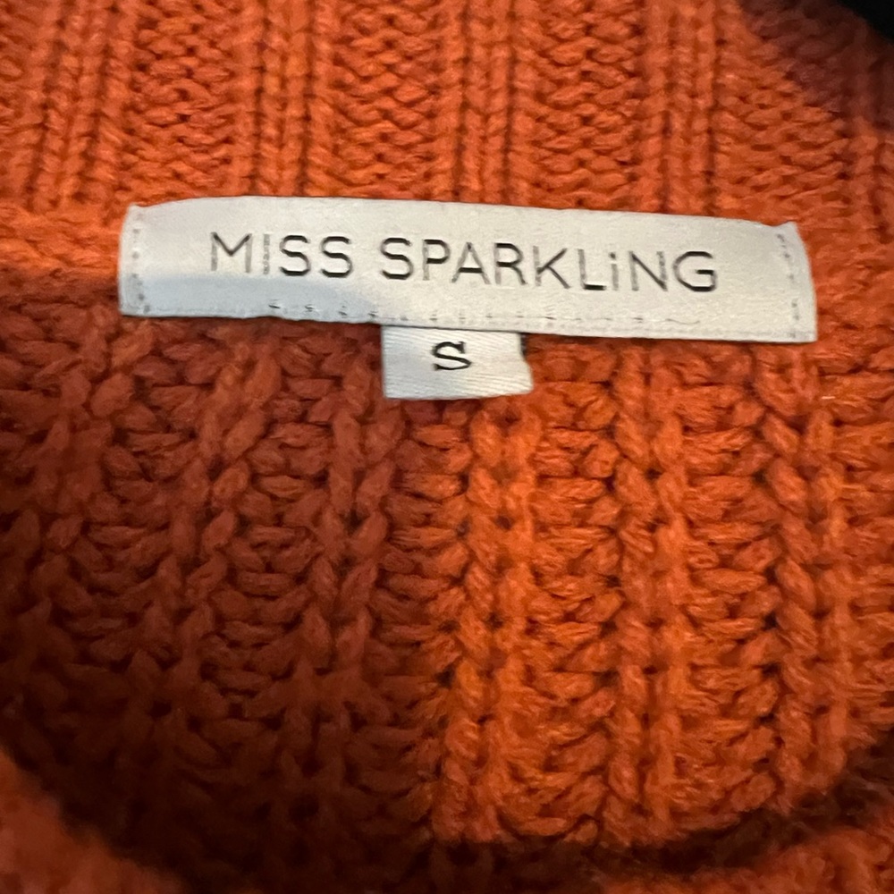 Rust Textured Knit Sweater - Picture 3 of 3